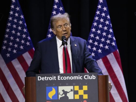 Trump floats tax break for car loans in Detroit speech. He says it would help buyers and the automobile industry.